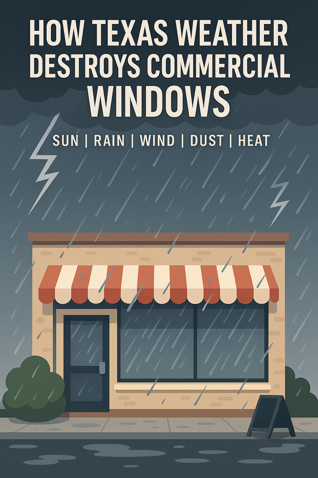 How Texas Weather Destroys Commercial Windows